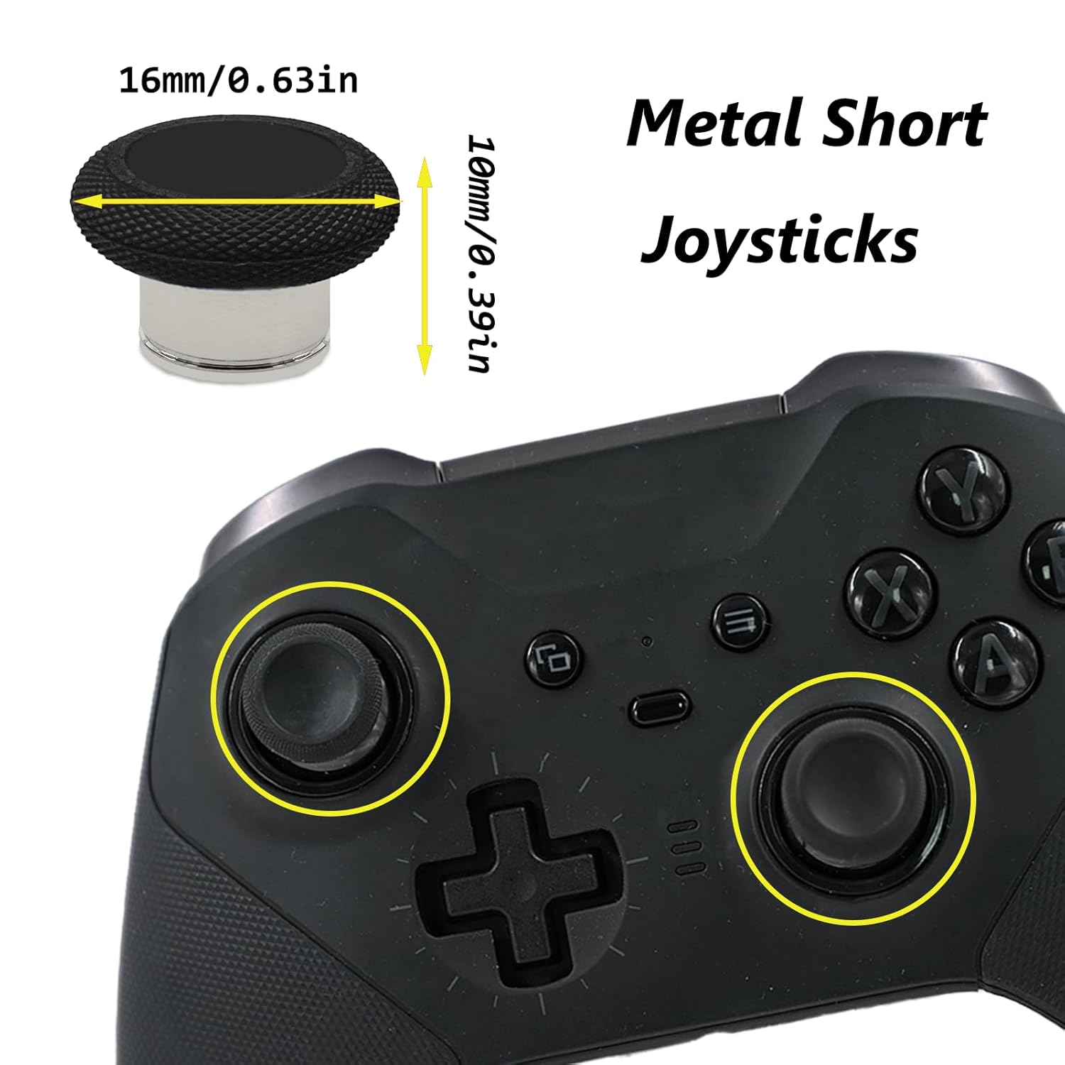 Microsoft Controller Xbox Wireless - 2x Low Sticks Thumbstick Replacement for