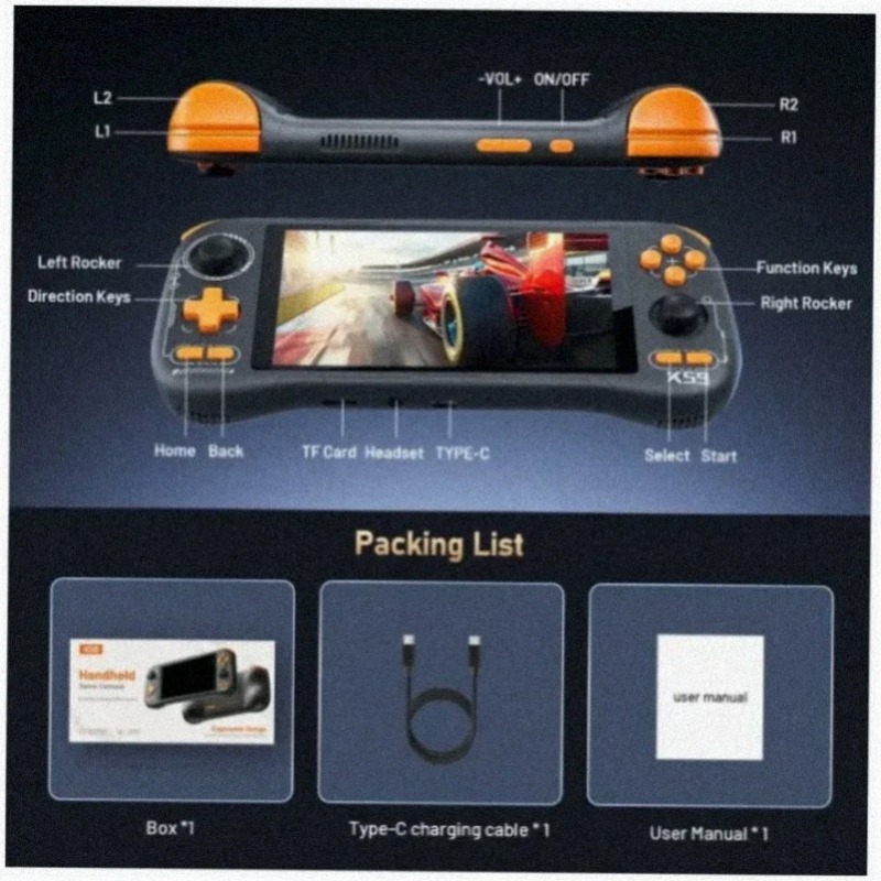 KINHANK K59 Handheld Game Cons - Gaming Console Under 5000 ulasan dan harga