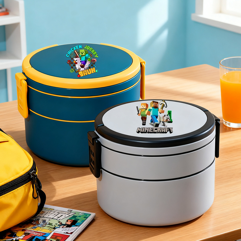 Game Theme Double Layer Lunch  - Gaming Console With Minecraft ulasan dan harga