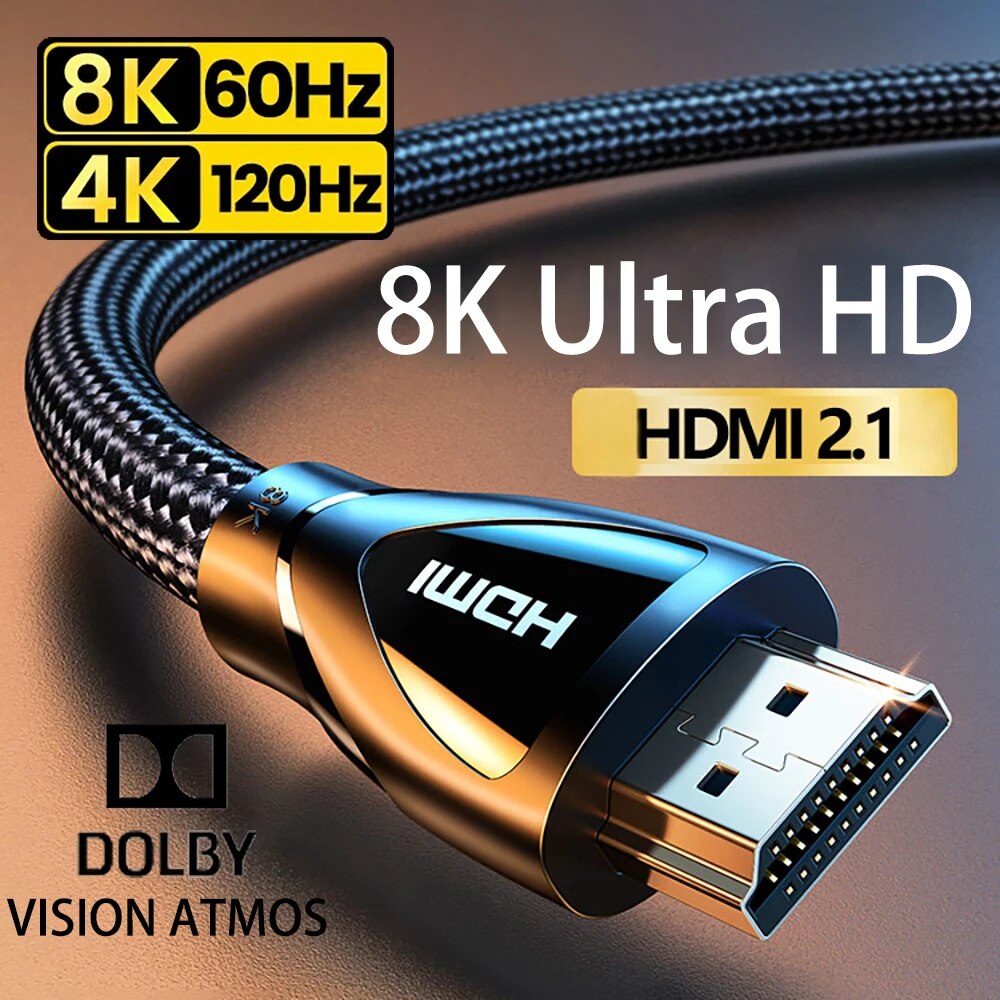 HDMI-Compatible 2.1 Cable Ultr - Hdmi Cable 2.1 ulasan dan harga