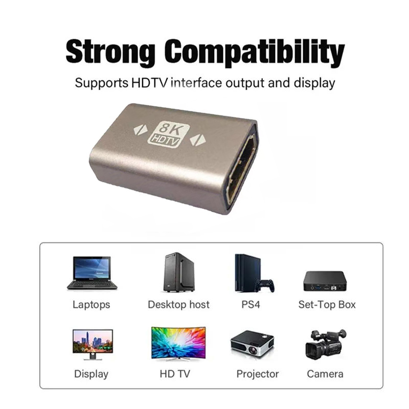 8K HDMI 2.1/2.0 Compatible Fem - Hdmi Cable 2.1 ulasan dan harga