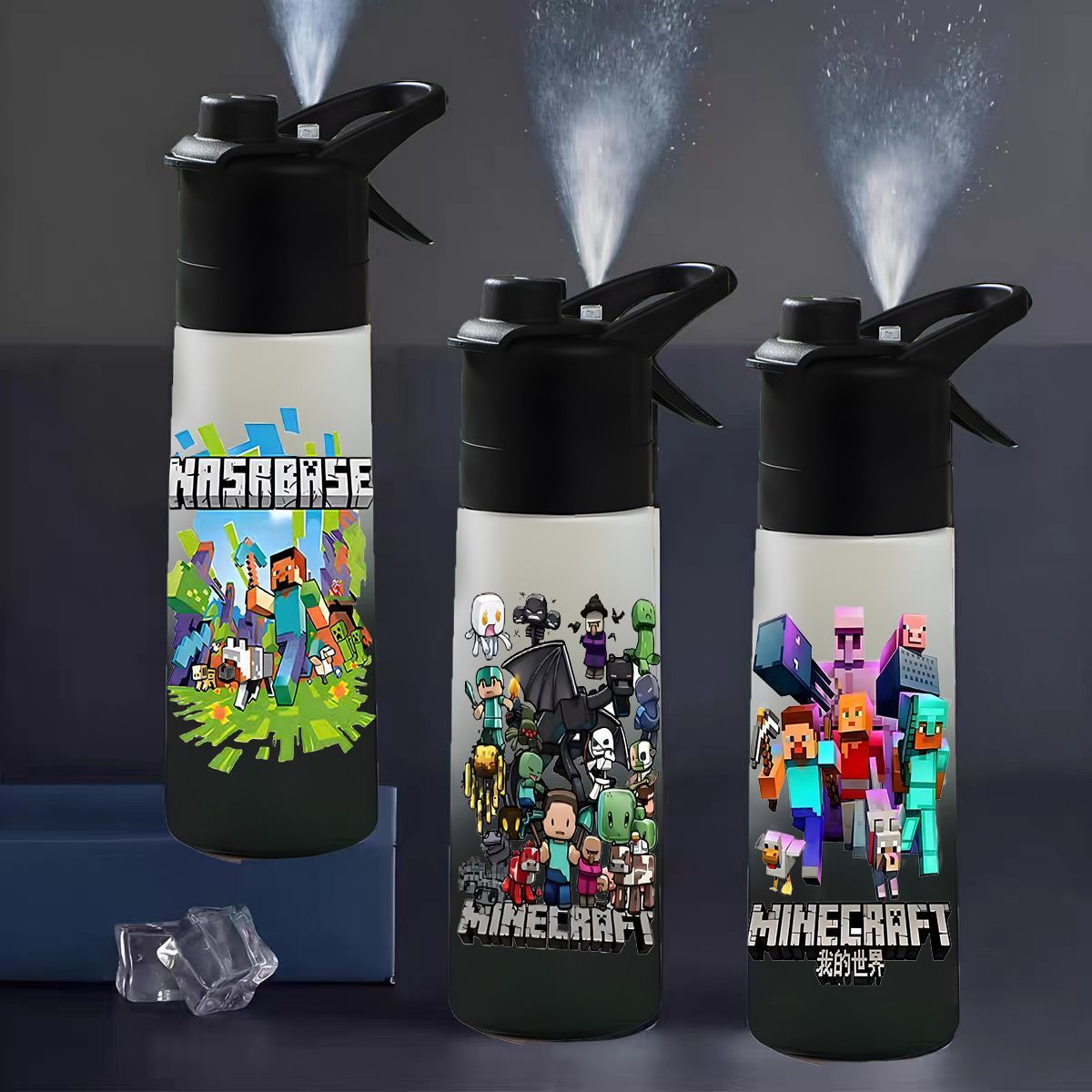 650ml Minecraft water cup spra - Gaming Console With Minecraft ulasan dan harga