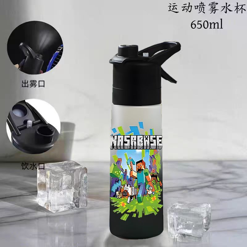 650ml Minecraft water cup spra - Gaming Console With Minecraft ulasan dan harga