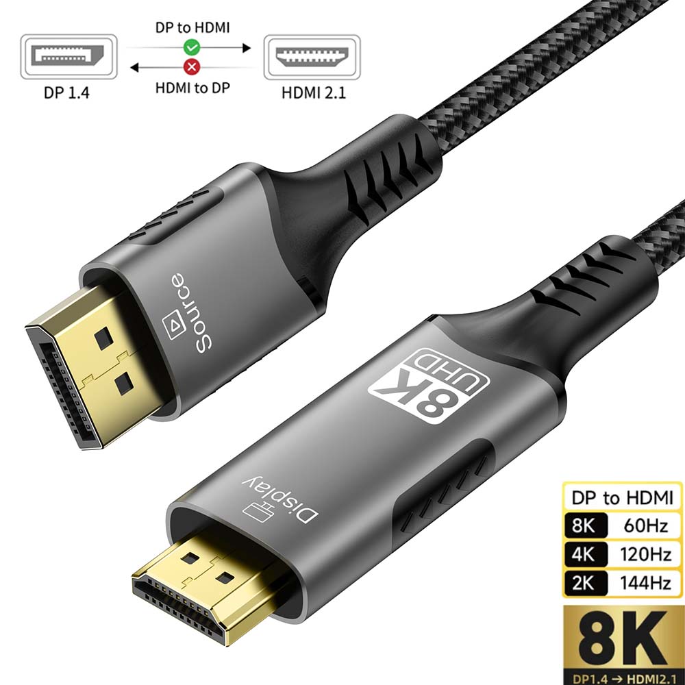 DisplayPort to HDMI Cable 8K D - Hdmi Cable 2.1 ulasan dan harga