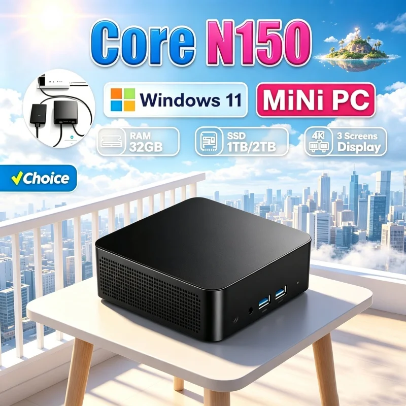 2026 Posh Core N150 MINI PC Wi - Gaming Console Stick ulasan dan harga