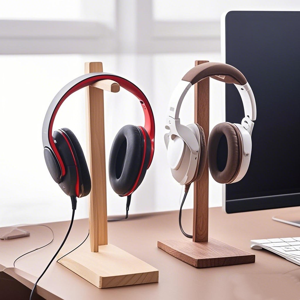Wood Headphone Stand Earphone  - Gaming Console Room ulasan dan harga