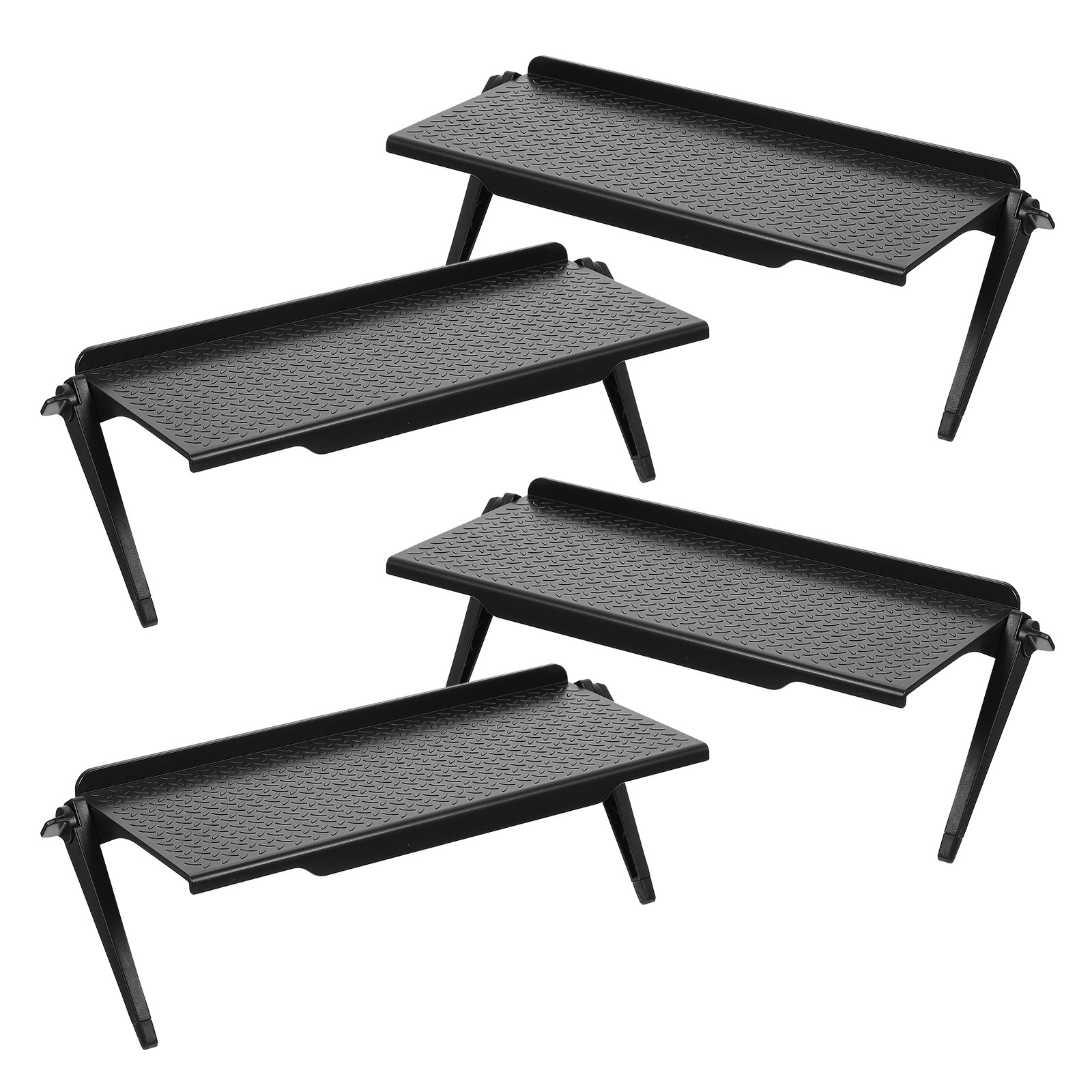 4Pcs Plastic Adjustable TV Acc - Gaming Console Stand ulasan dan harga