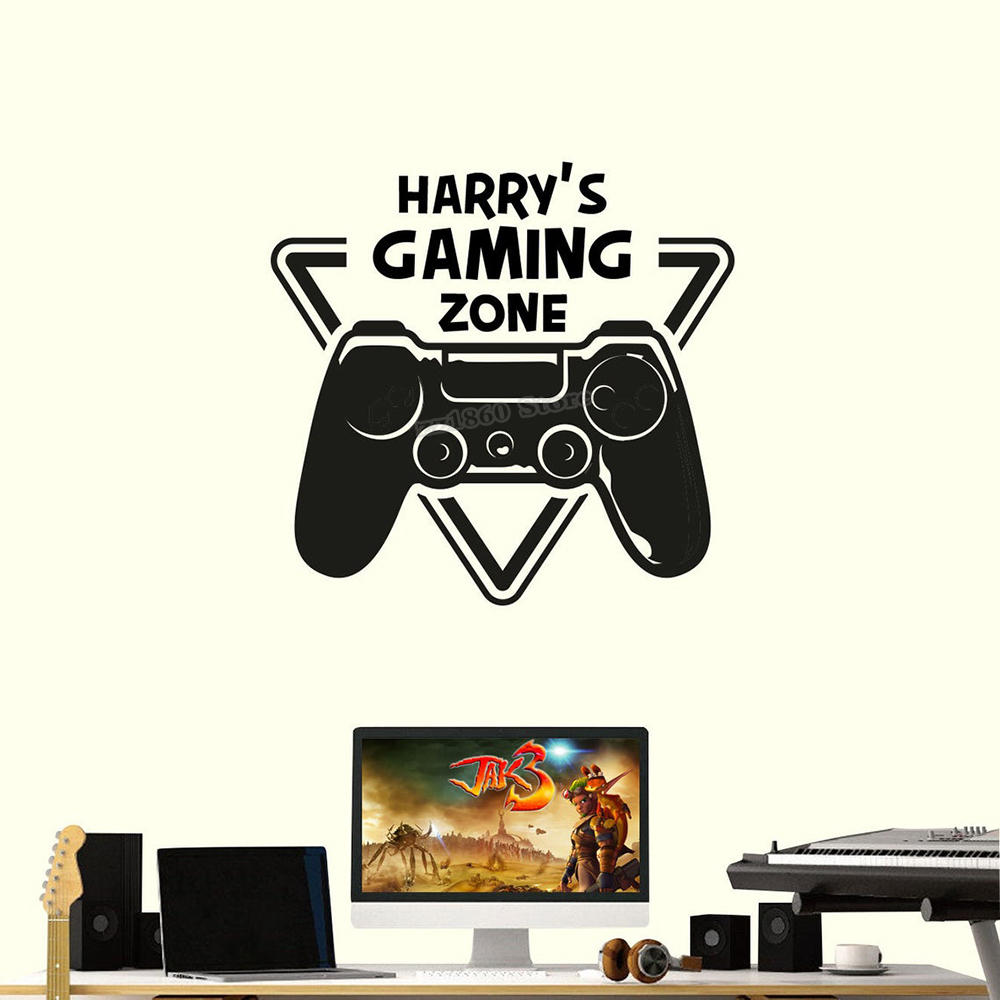 Custom Name Gaming Zone Wall D - Gaming Console Room ulasan dan harga