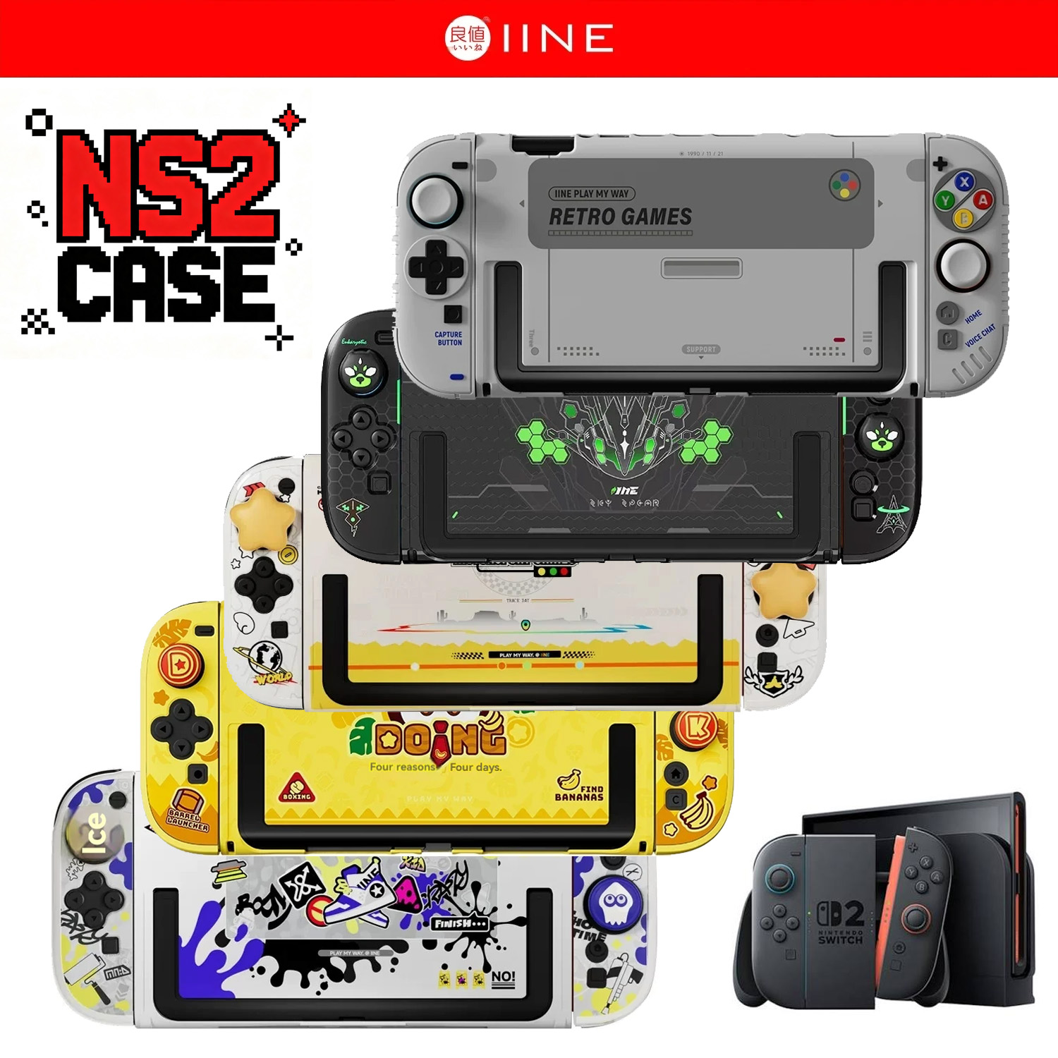 IINE Retro Case Switch 2 Prote - Gaming Console Nintendo Switch 2 ulasan dan harga