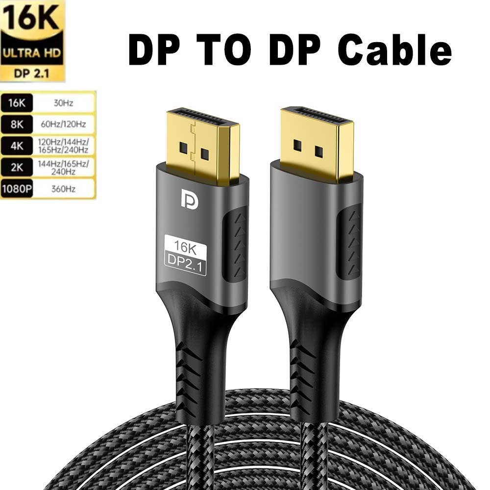 16K DP 2.1 8K@120Hz 4K@240Hz 8 - Hdmi Cable 2.1 ulasan dan harga